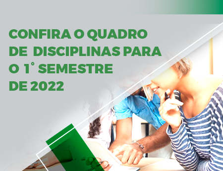 10 03 destaque Confira o quadro de disciplinas para o 1 semestre